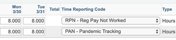 RPN + PAN timesheet example